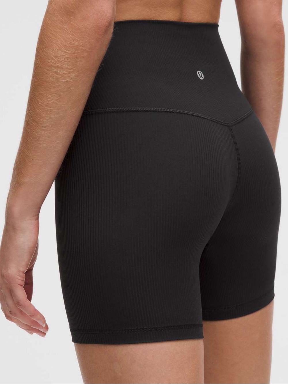 Lululemon 2025 Align High-Rise Ribbed Short 6" Black Size 14 NWT - Picture 2 of 10